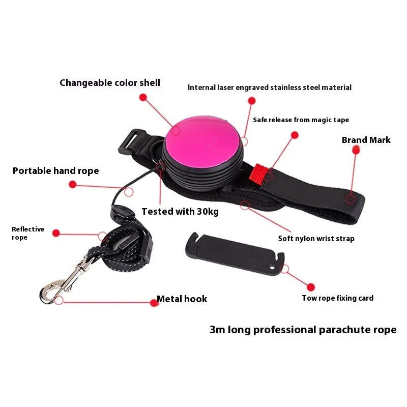 3-metre automatic retractable dog leash in six colour options with breakaway safety mechanism
