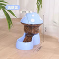 Blue mushroom pet bowl feeder and water fountain for cats and dogs made from food-grade PP material