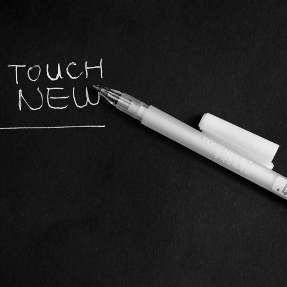 Touchnew black card highlight pen with 0.8mm tip for hand-painted stroke illustration