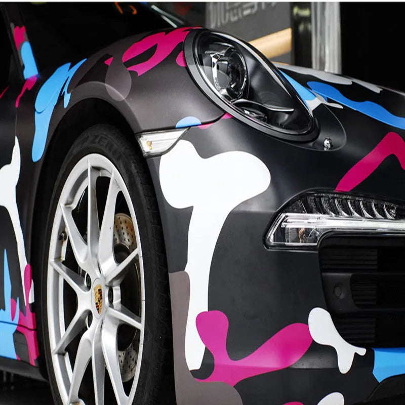 Camouflage car body film self-adhesive sheet 30cm x 1.2m in camouflage pattern
