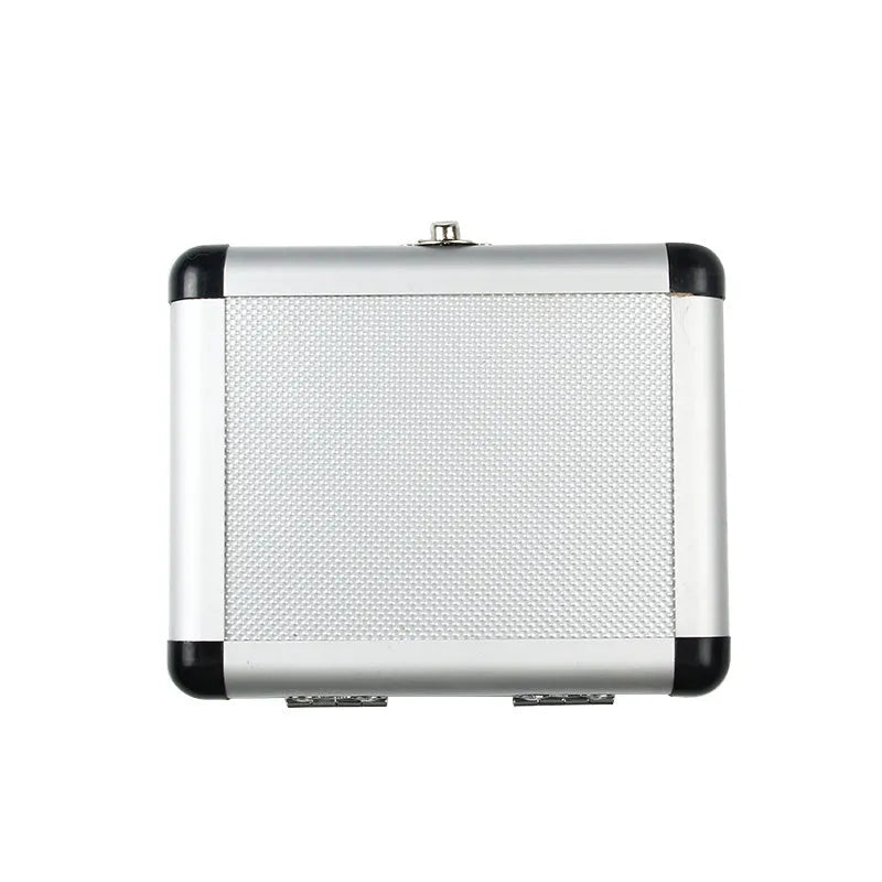 Gold aluminium utility box with steel plate opening mechanism, 58-80mm length