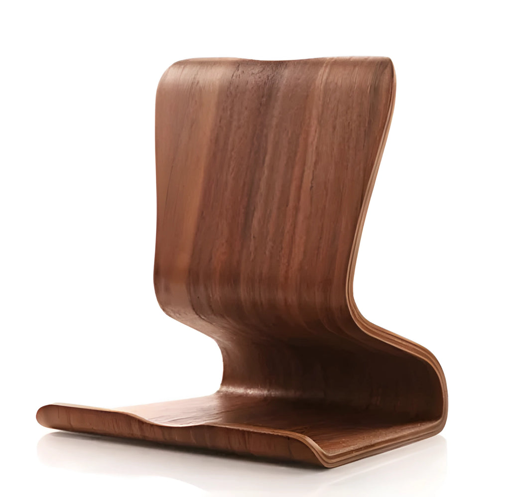 Bamboo wood lazy couch bracket tablet holder for Apple iPad and iPhone on a desktop