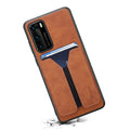 Huawei imitation leather card protection back cover in brown for P30/P40 series