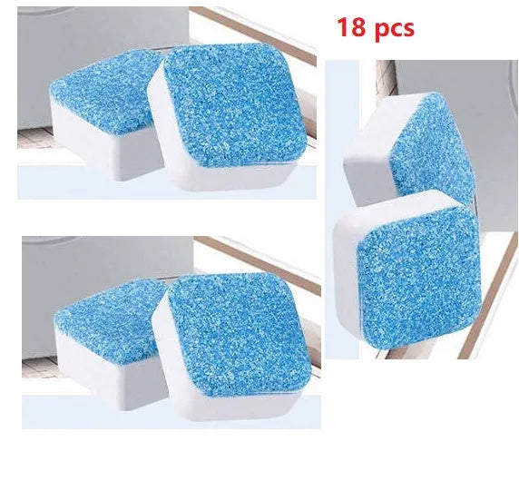 Washing machine tub bomb cleaner tablet 15g blue and white with active oxygen decontamination