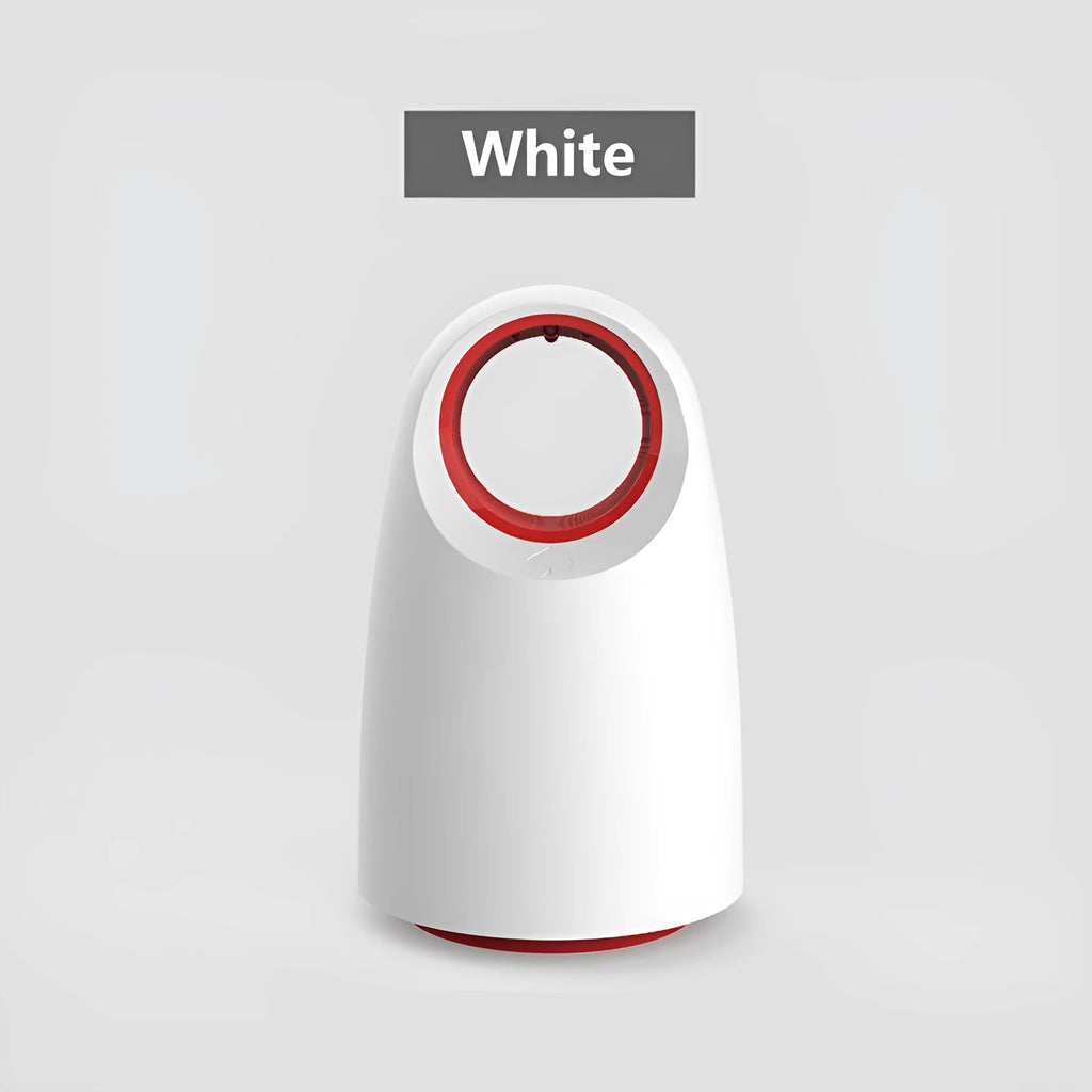 Black or white ABS plastic silent mosquito killer with USB cable measuring 12x12x21.5cm
