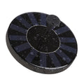 Round 16cm solar fountain pump for garden water features and bird baths
