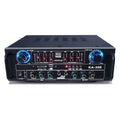 KA-305 black household power amplifier with Bluetooth and EQ equaliser, front panel controls and ventilation grille