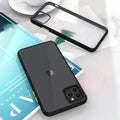 Frosted solid-colour protective back cover for iPhone 11 with visible corner airbag design.