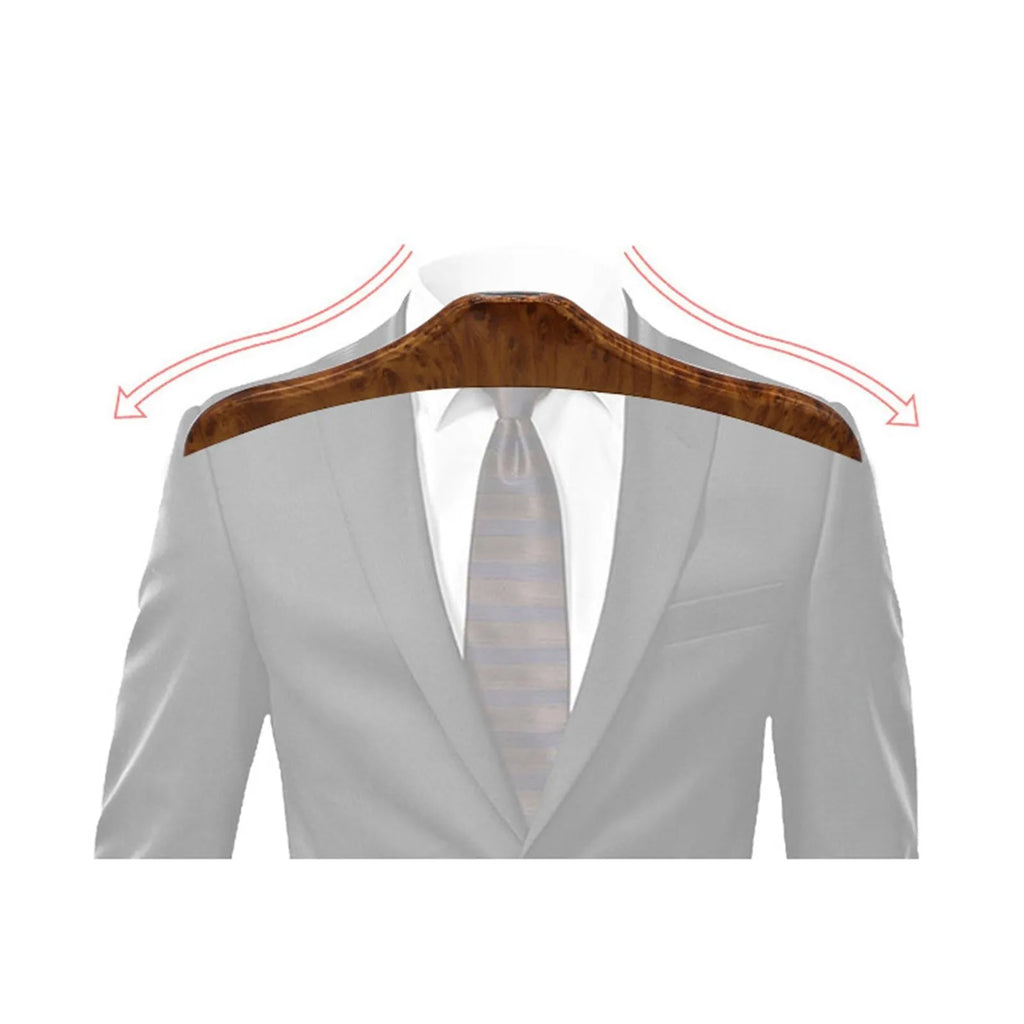 Wood yellow stainless steel car mounted clothes hanger measuring 46.5cm by 23cm