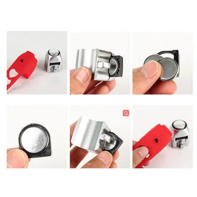 Bike electronic bell with 120dB loud horn, silicone body, IPX4 waterproof, six sound modes, in violet.