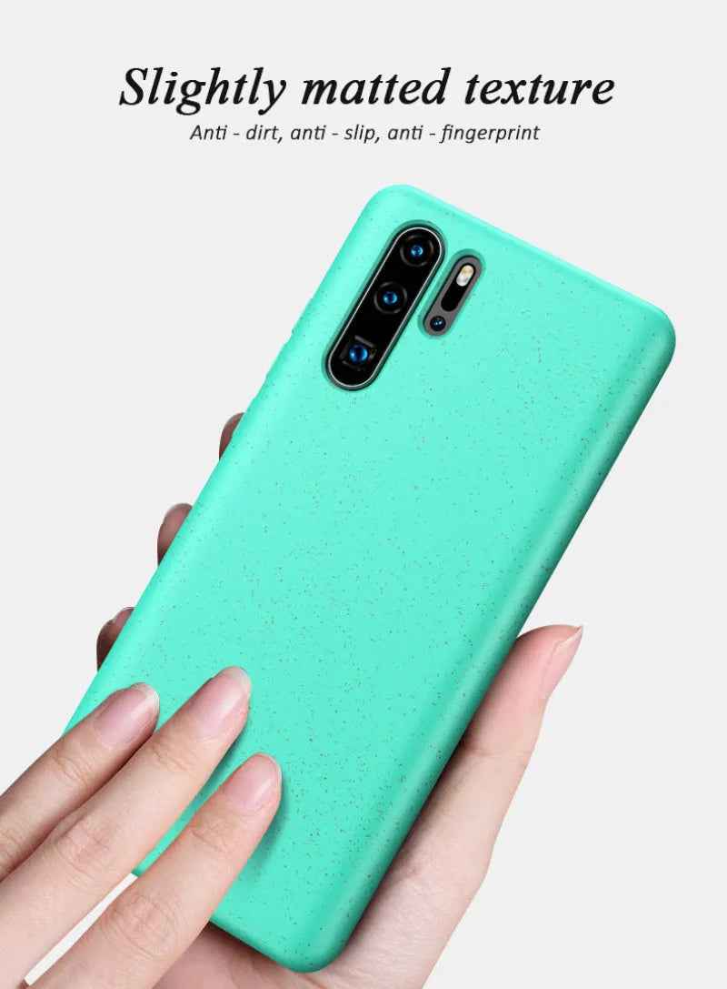 Huawei P30 series TPU mobile phone case showing six colour options