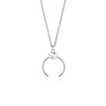 A vintage-style geometric pendant necklace with an adjustable copper chain in a gold finish.