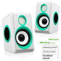 Small Portable Mini Speaker Laptop Audio Table Extra Bass USB Powered 32 Ohm 2 Channel Speakers Black Silver White Green 84x100x140mm for Home Use