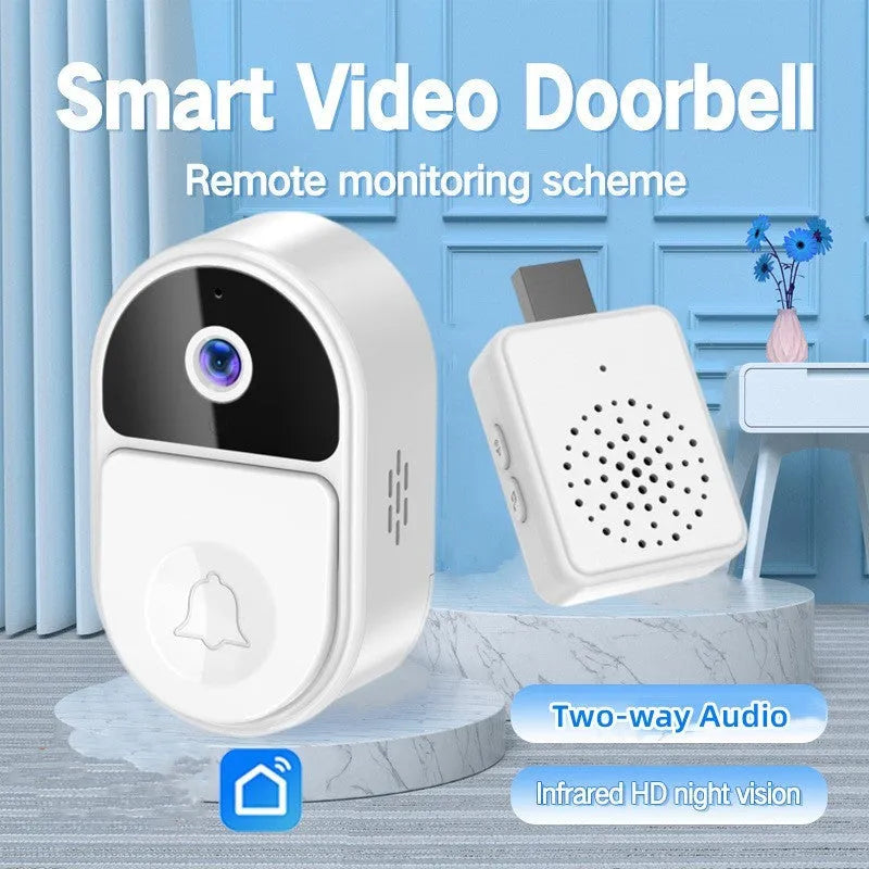 Doodle Smart Visual Doorbell V8 in black and white colour options, showing front design.
