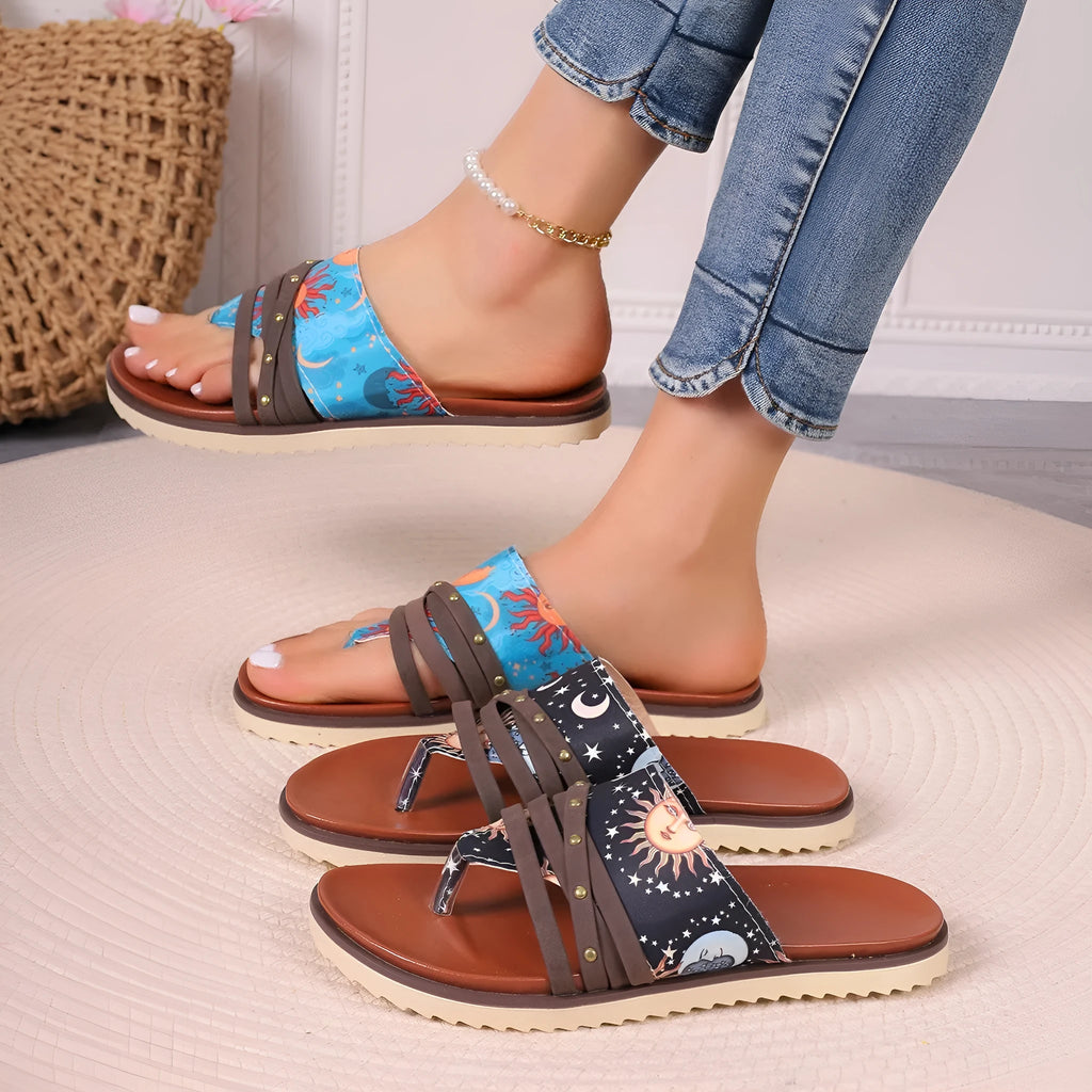 Women's plus size casual flip-flops in a candy colour with artificial PU upper and rubber sole.