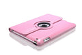 iPad rotating leather case in clam shell design with sleep function, compatible with iPad 2/3/4 and iPad mini models