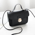 Women's PU envelope shoulder bag in solid colour, 14cm x 6cm x 17cm, for hand, shoulder or crossbody carry.