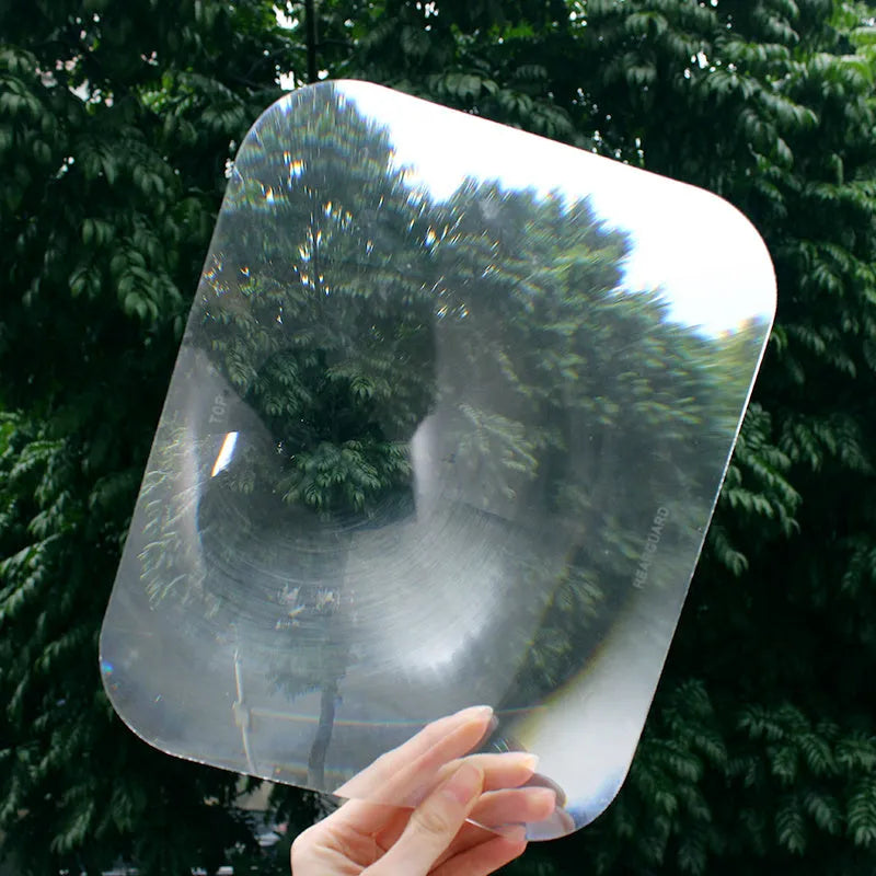 Fresnel lens car reversing sticker 200x250mm on rear window showing wide angle view