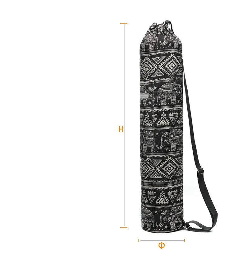 Canvas yoga bag shoulder bag for 6mm mat with shoulder strap available in eight colours