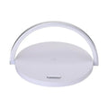 10W wireless charger block holder with foldable phone stand and LED lamp in Dark Green colour