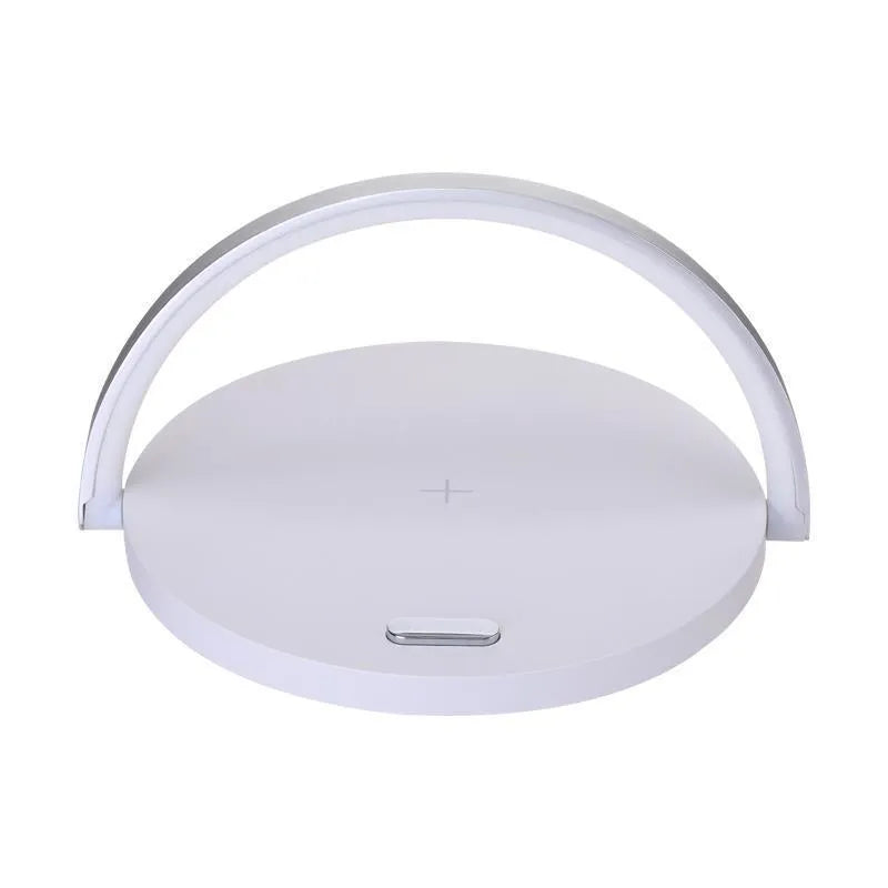 10W wireless charger block holder with foldable phone stand and LED lamp in Dark Green colour