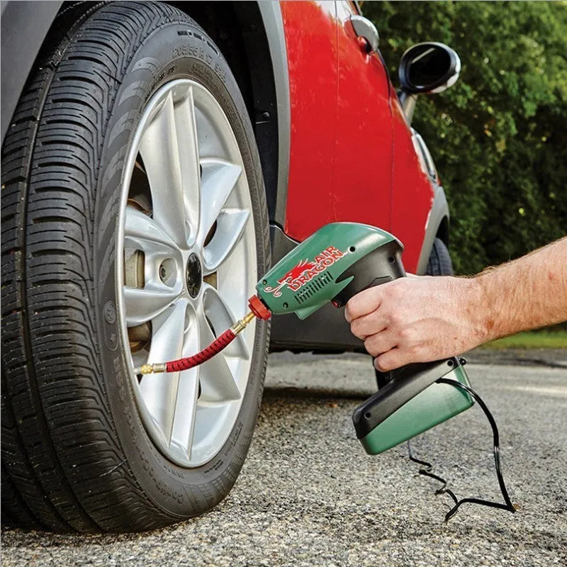 Mini digital inflator pump with ABS body, 12V power, digital display, and 1000 psi pressure rating