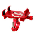 Aluminum shockproof phone holder for outdoor cycling in black, red, grey, and titanium colour options