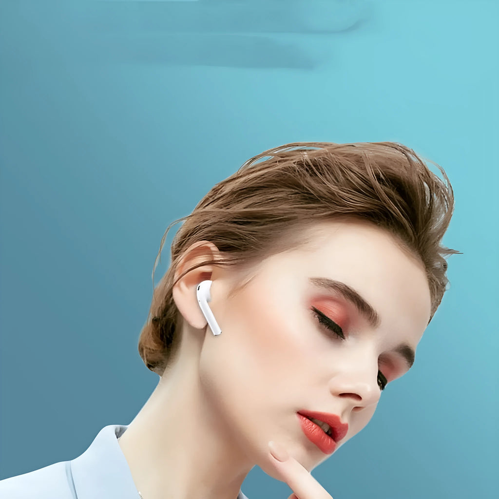 Pair of double layered noise reducing earplug sleeves in orange white for headphones, available in sizes L/M/S/XS