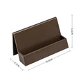 PS business card storage display stand with geometric shape, 2mm thickness, holding up to 20 cards, in brown, khaki, blue, pink or white.
