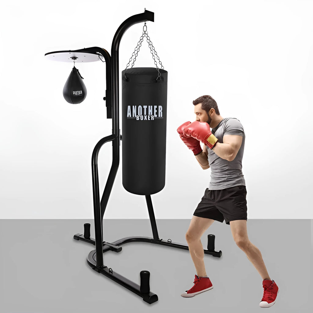 Black steel hanging sandbag rack for home boxing and Sanda training, average size