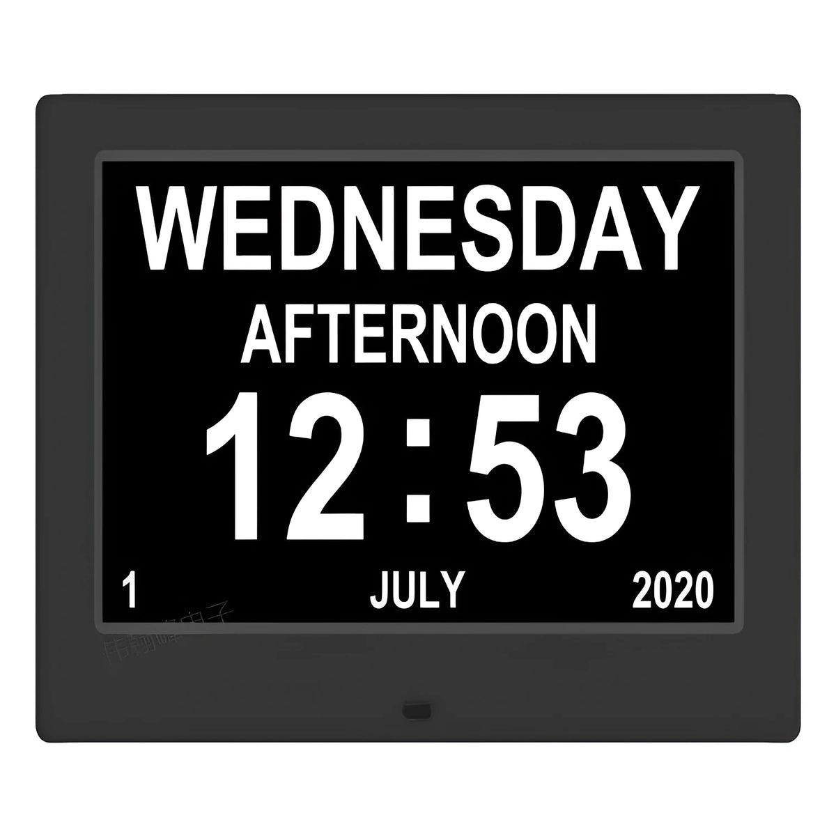 8 inch digital photo frame with 800×600 resolution showing images from SD card