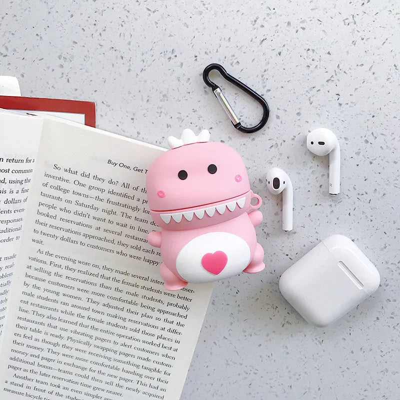Cartoon animal silicone protective case for Apple AirPods in multiple colour options