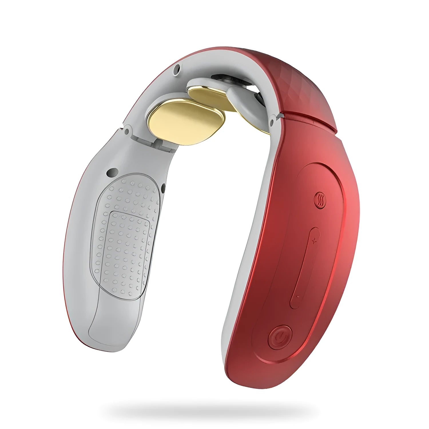 Red and white intelligent cervical massager with three contact points for neck back waist relief