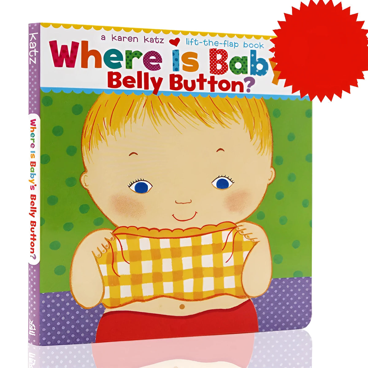 Where is the Belly Button cardboard picture book by Karen Katz front cover 19x16.5cm