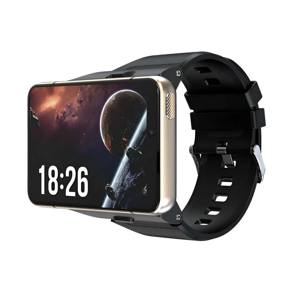 4G Android smartwatch S999 with large screen, silicone wristband, black gold or silver colour