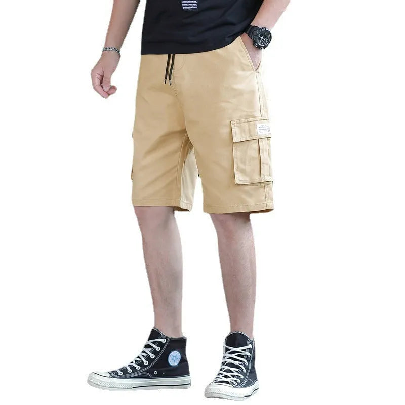 Men's loose Korean style trousers with a gradient giraffe pattern in camouflage colour