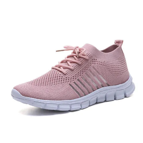 Women's high-cut lace-up platform sneakers in a casual style with a breathable upper and rubber sole