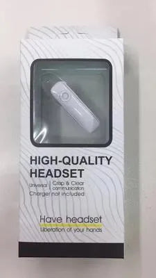 M165 Mini Bluetooth Headset sports wireless in-ear mono earbud in black or white with paper box or pp bag packaging