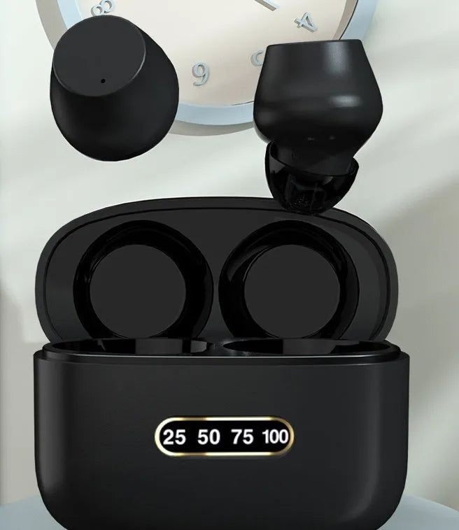 M8 Bluetooth earbuds with charging case, touch control, Black Pink White, 10mm dual drivers, 250mAh case.