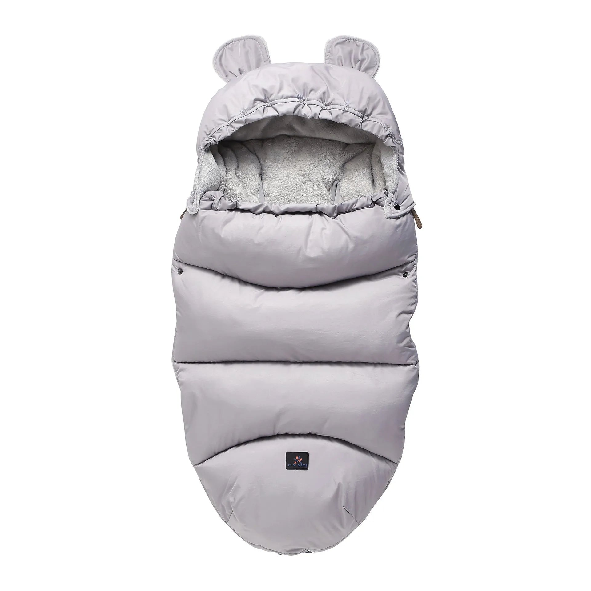 Dismountable baby stroller sleeping bag in a silkworm cocoon style for ages 1-3.