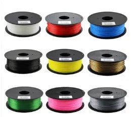 1kg spool of PLA or ABS 3D printer filament in 1.75mm or 3mm diameter, 100% bubble-free, available in multiple colours