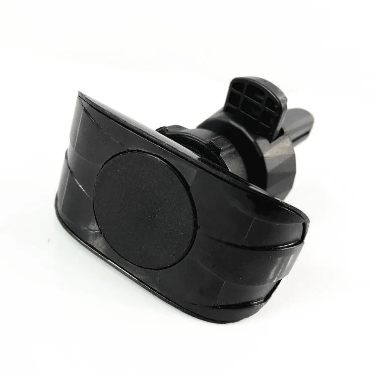 Glory black ABS plastic car phone holder clipped onto a car air vent.
