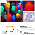 Halloween coloured lights with battery box for indoor wall decoration in plastic housing