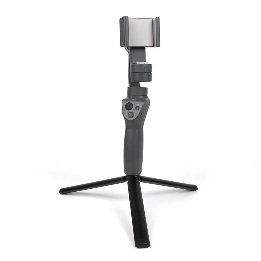 Black aluminium alloy tripod and handheld stabiliser for Apple iPhone mobile phones