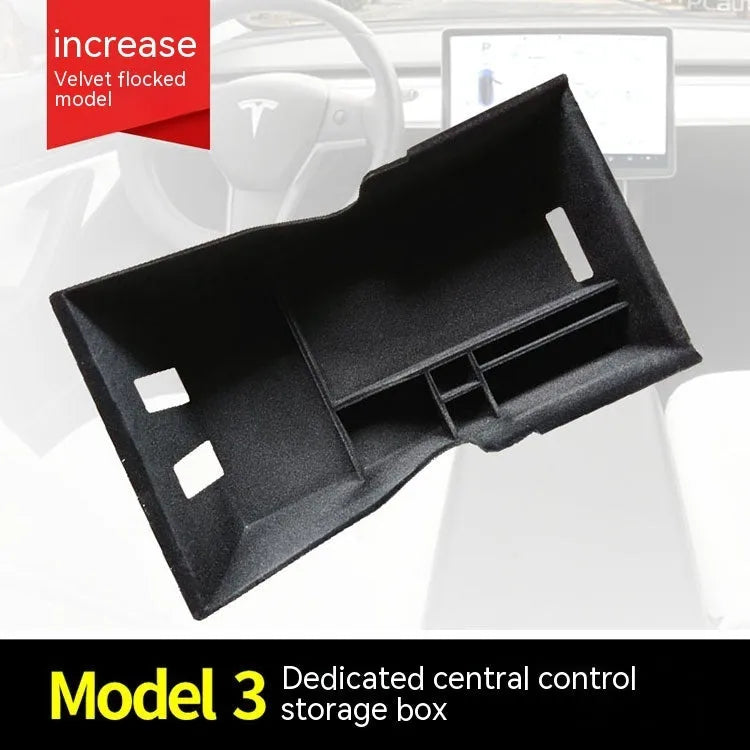 Tesla Model 3 X S central armrest plastic storage box organiser accessory