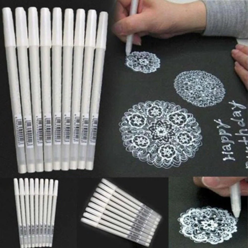 Touchnew black card highlight pen with 0.8mm tip for hand-painted stroke illustration