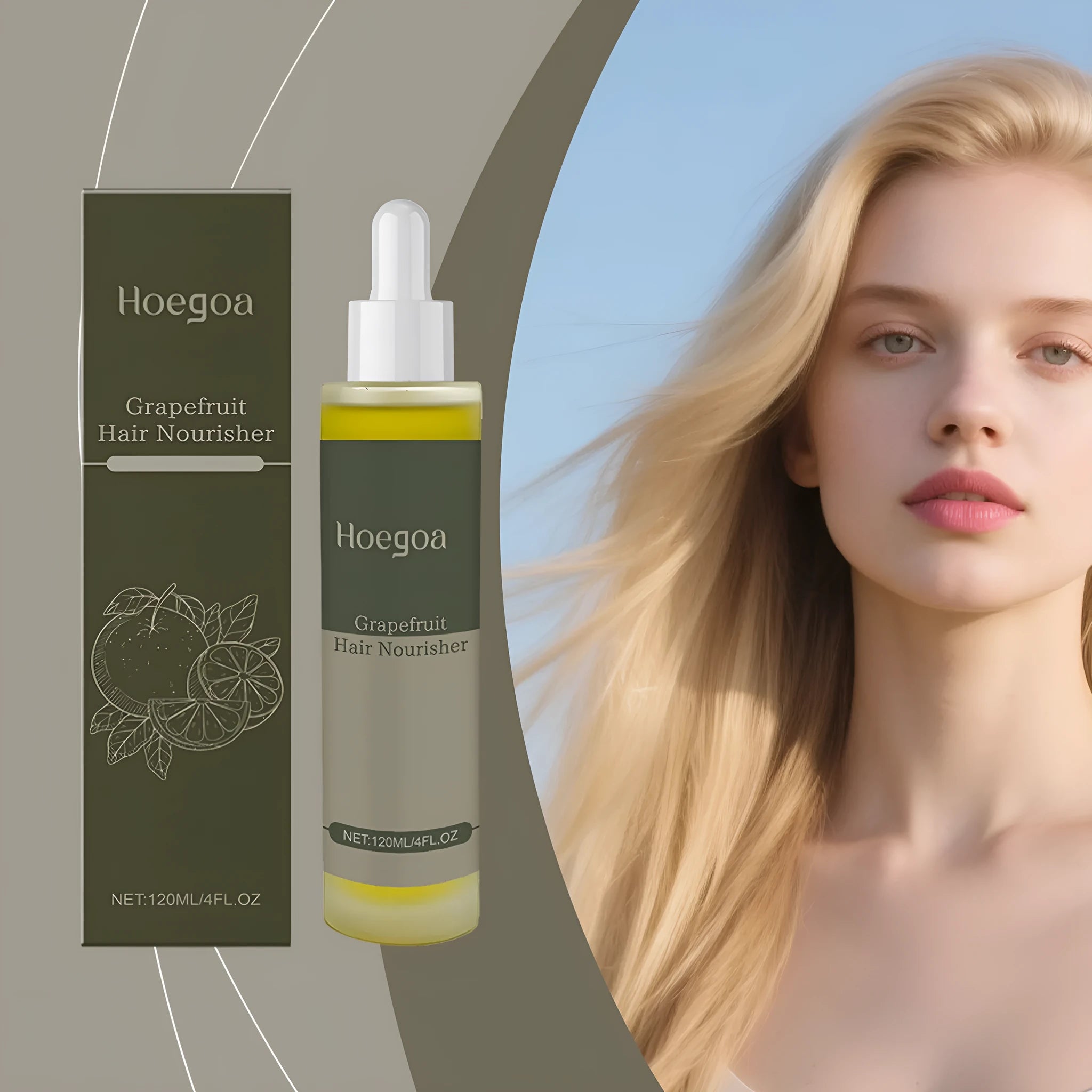 120ml grapefruit hair conditioner bottle with natural ginger and rosemary oils