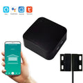 Black plastic intelligent Wi-Fi garage door controller with remote app and voice control