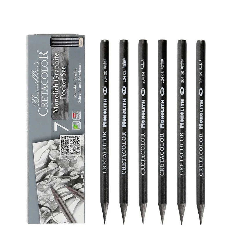 Wood-free graphite drawing pencil with 146mm length for sketching and colouring