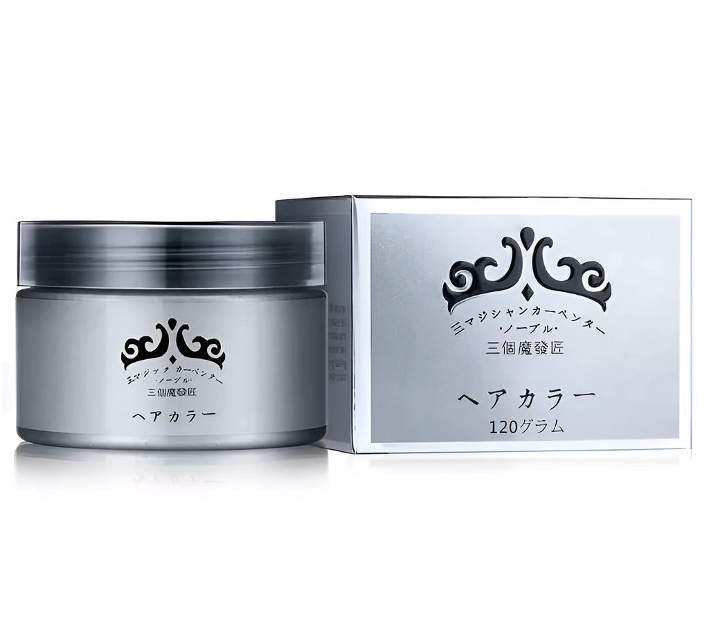 Hair colour wax pots in various shades including blue, gold, green, and red